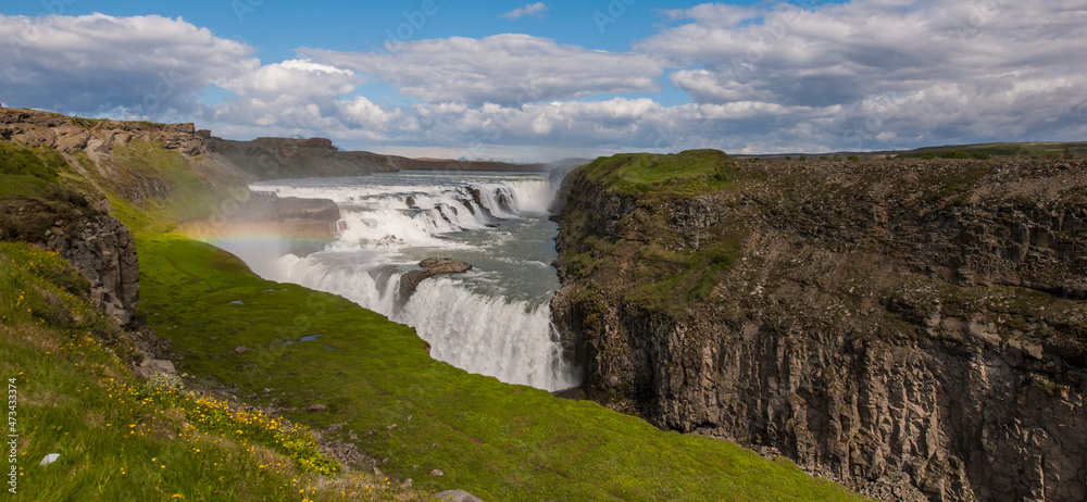 the famous Gullfoss waterfall in south Iceland the famous Gullfoss waterfall in south Iceland