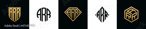 Initial letters ARR logo designs Bundle photo