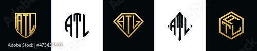 Initial letters ATL logo designs Bundle photo