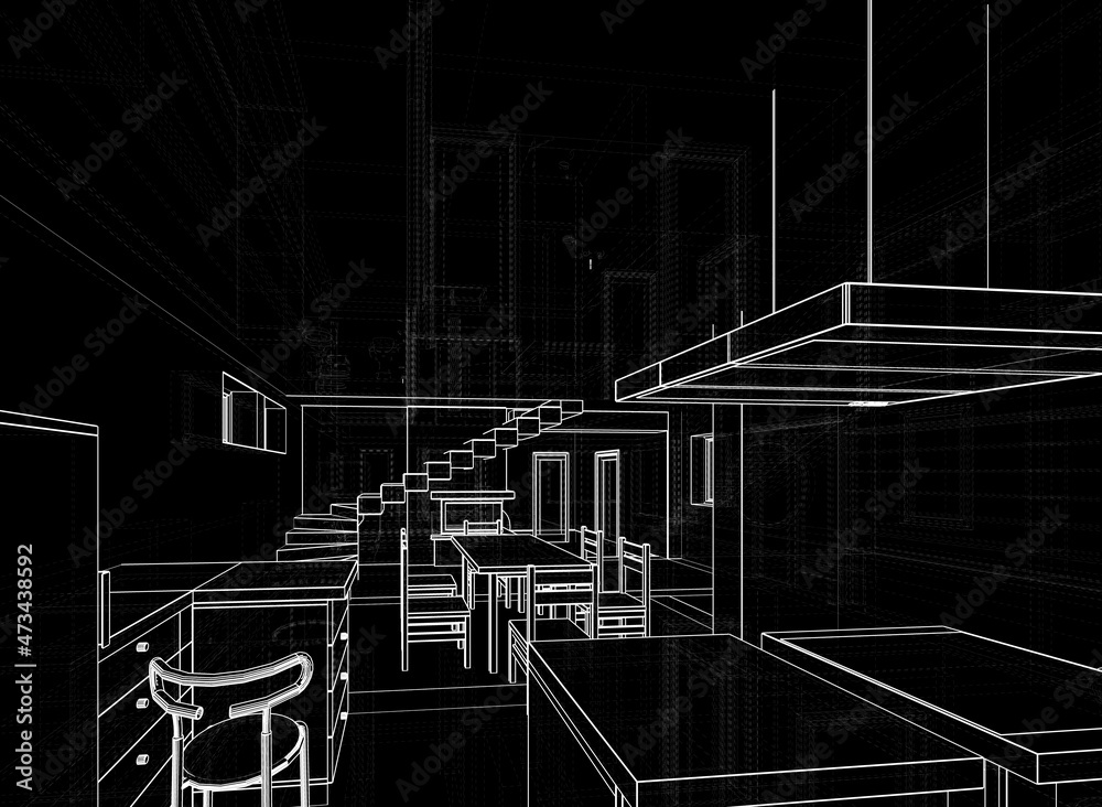 modern architecture digital background 3d illustration modern architecture digital background 3d illustration