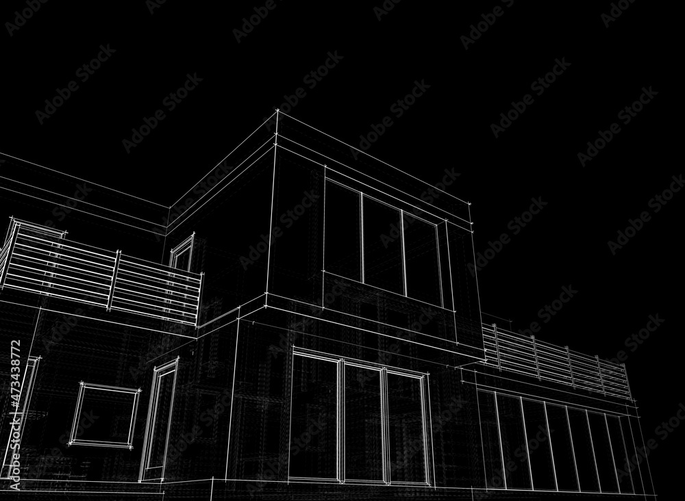 modern architecture digital background 3d illustration modern architecture digital background 3d illustration