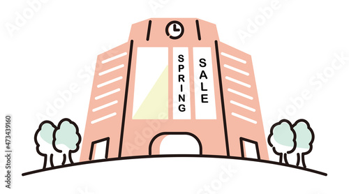 simple illustration of department store