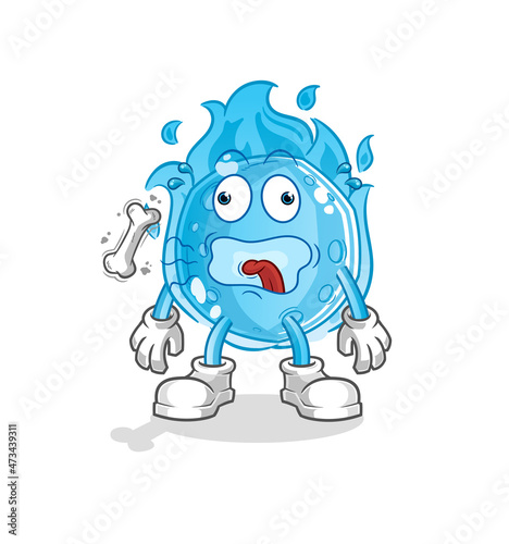 blue comet burp mascot. cartoon vector