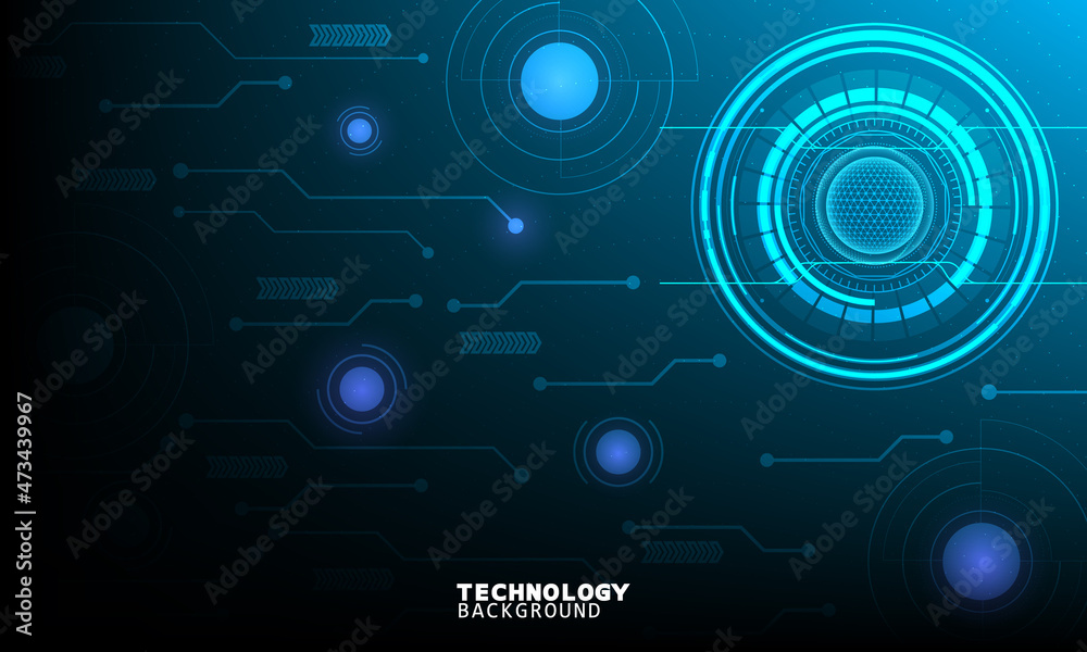 technology background. neon effect. circuit board concept. Hi-tech digital technology.