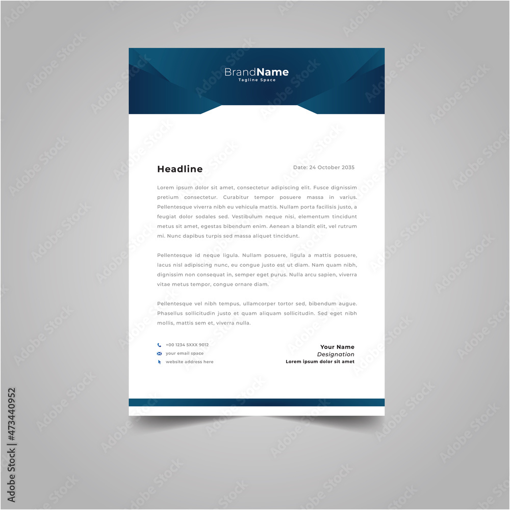 Letterhead Design. Abstract Newsletter Design Letterhead Design. Abstract Newsletter Design