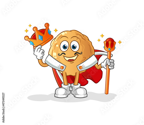 meatball king vector. cartoon character