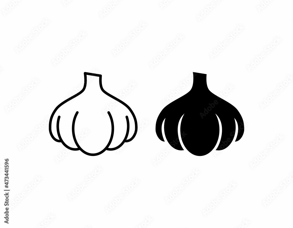 garlic vector icon