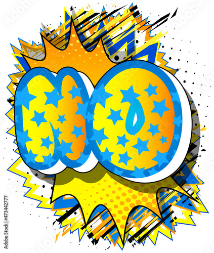No. Comic book word text on abstract comics background. Retro pop art style illustration.