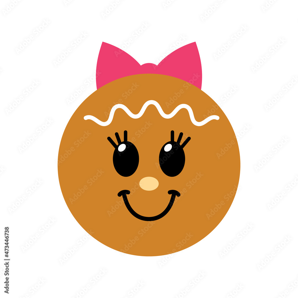 Vector Gingerbread Girl Illustration on White Background Vector Gingerbread Girl Illustration on White Background