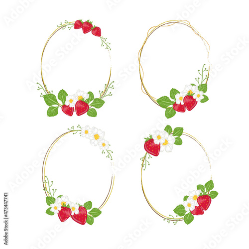 strawberry floral wreath collection