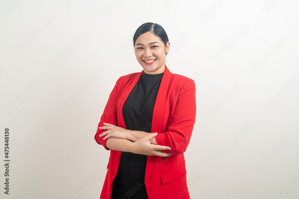 Asian business woman with white background Asian business woman with white background