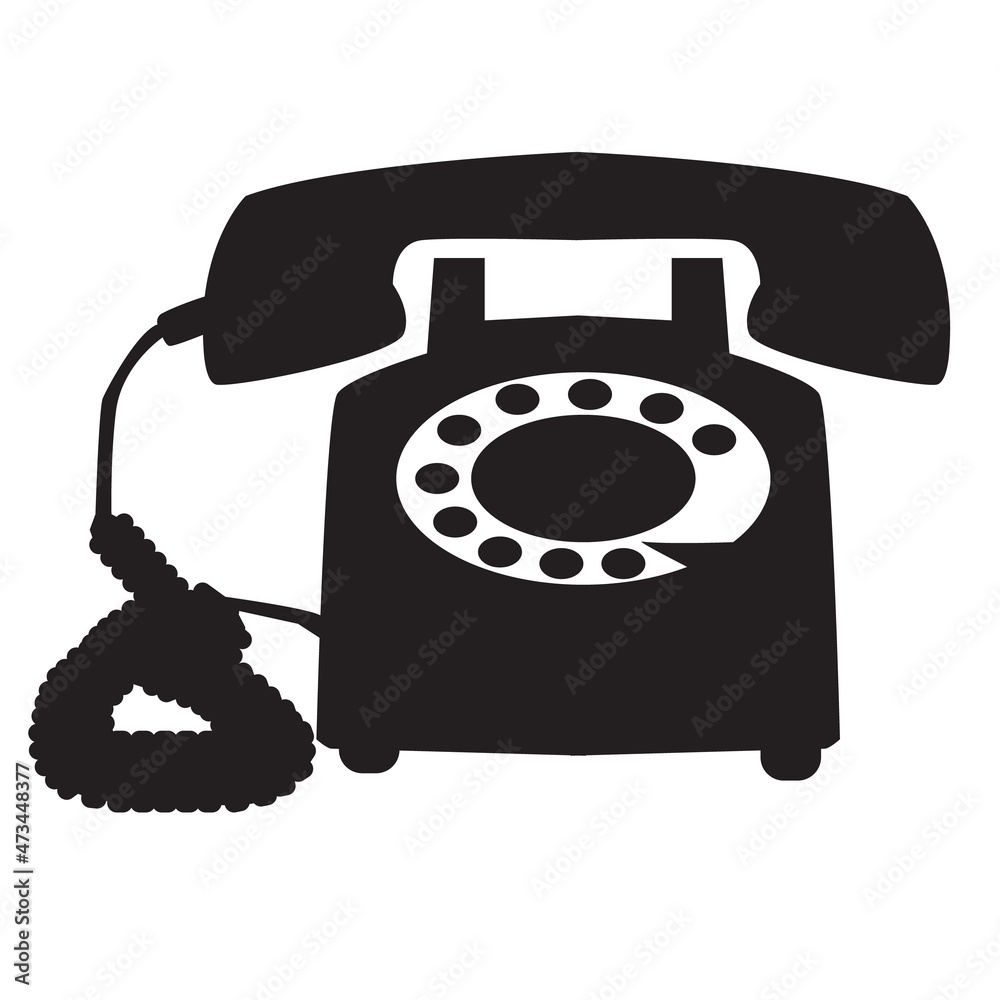 Phone icon on white background. Old Phone sign. flat style. Phone icon on white background. Old Phone sign. flat style.