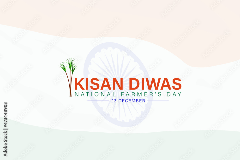 Vector illustration for Indian farmers day. Rashtriya Kisan diwas ...