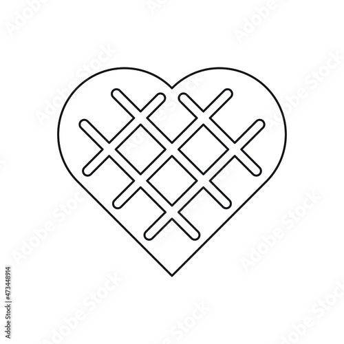 Waffle icon design isolated on white background