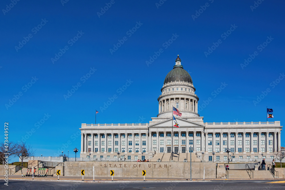 Sunny view of the Utah State Capitol