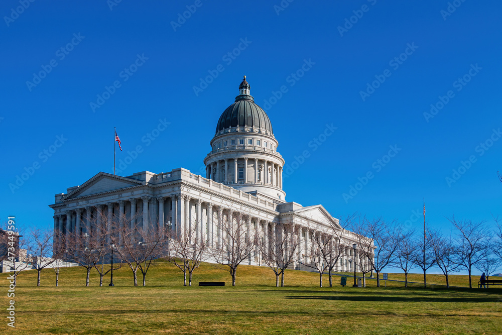 Sunny view of the Utah State Capitol