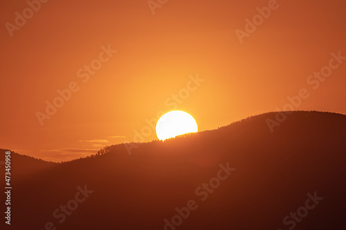 sunset in the mountains