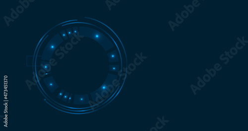 navy blue lines abstract background with circle on free space