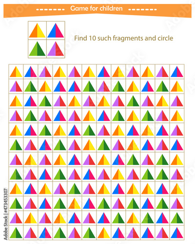  A game for children. Find the shapes 