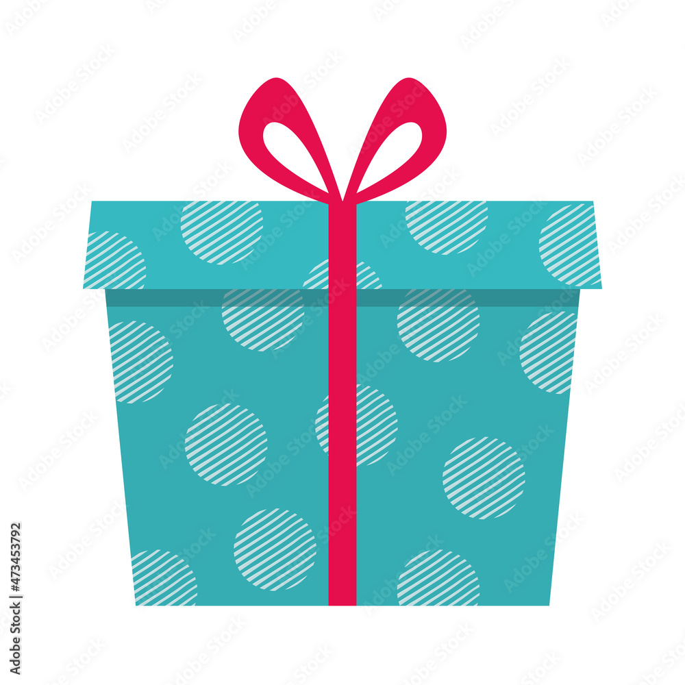 Blue gift box clipart icon animated vector design Blue gift box clipart icon animated vector design