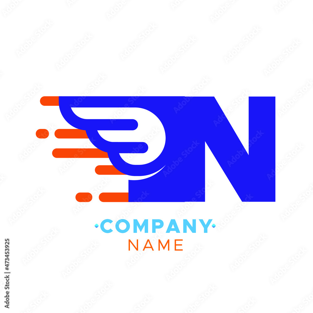Delivery Logo designs Template. Illustration vector graphic of speed or moving element and letter N logo design concept. Perfect for, Delivery service, Delivery express logo design. Delivery Logo designs Template. Illustration vector graphic of speed or moving element and letter N logo design concept. Perfect for, Delivery service, Delivery express logo design.