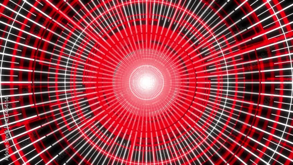 HUD Arc Audio Equalizer A Red Large VJ Loop Animation 02