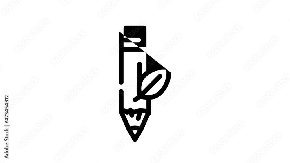 eye liner animated line icon eye liner sign. isolated on white background eye liner animated line icon eye liner sign. isolated on white background