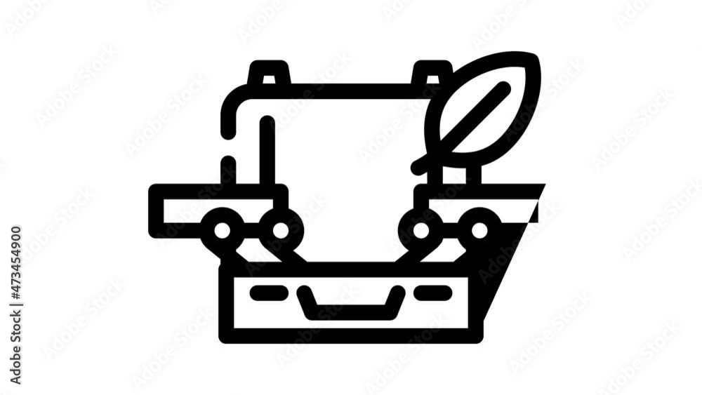 case with makeup animated line icon case with makeup sign. isolated on white background case with makeup animated line icon case with makeup sign. isolated on white background