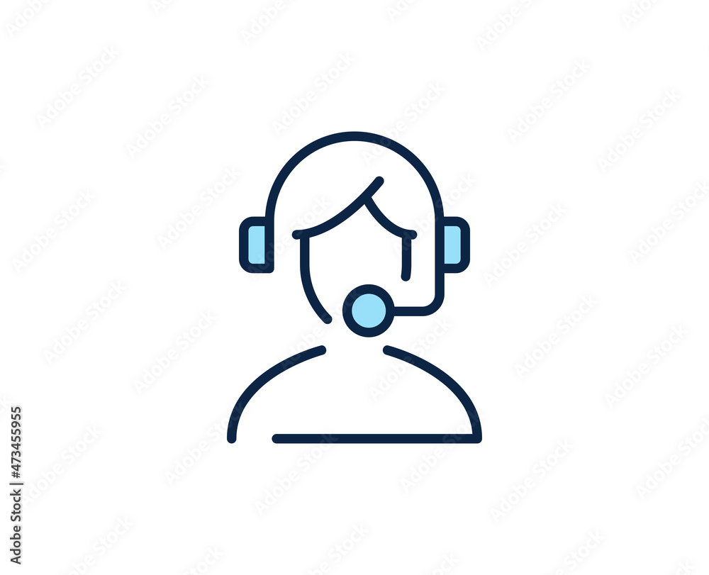 Online support flat icon. Thin line signs for design logo, visit card, etc. Single high-quality outline symbol for web design or mobile app. Marketing outline pictogram. Online support flat icon. Thin line signs for design logo, visit card, etc. Single high-quality outline symbol for web design or mobile app. Marketing outline pictogram.