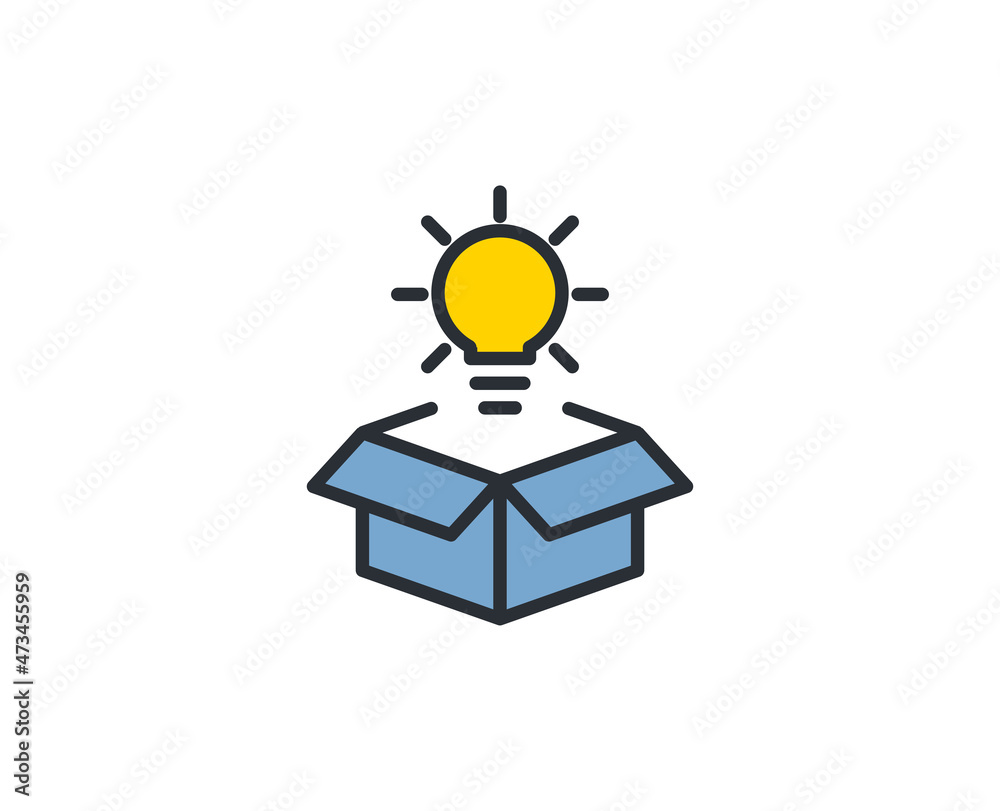 Idea flat icon. Thin line signs for design logo, visit card, etc. Single high-quality outline symbol for web design or mobile app. Marketing outline pictogram. Idea flat icon. Thin line signs for design logo, visit card, etc. Single high-quality outline symbol for web design or mobile app. Marketing outline pictogram.