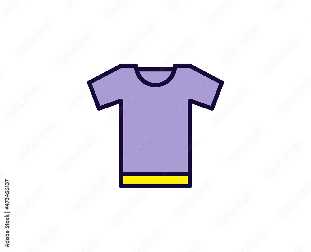 T-shirt line icon. Vector symbol in trendy flat style on white background. Travel sing for design. T-shirt line icon. Vector symbol in trendy flat style on white background. Travel sing for design.