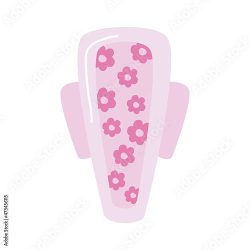 sanitary napkin with flowers