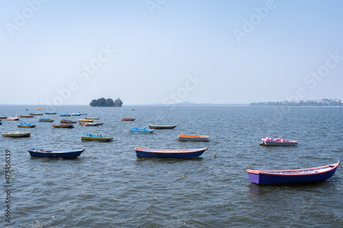 Wallpaper Mural Boats in the upper lake at Bhopal which is also known as 'city of lakes'. Torontodigital.ca