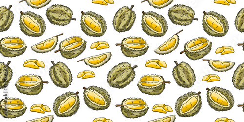 Durians, Seamless Pattern Background for your design