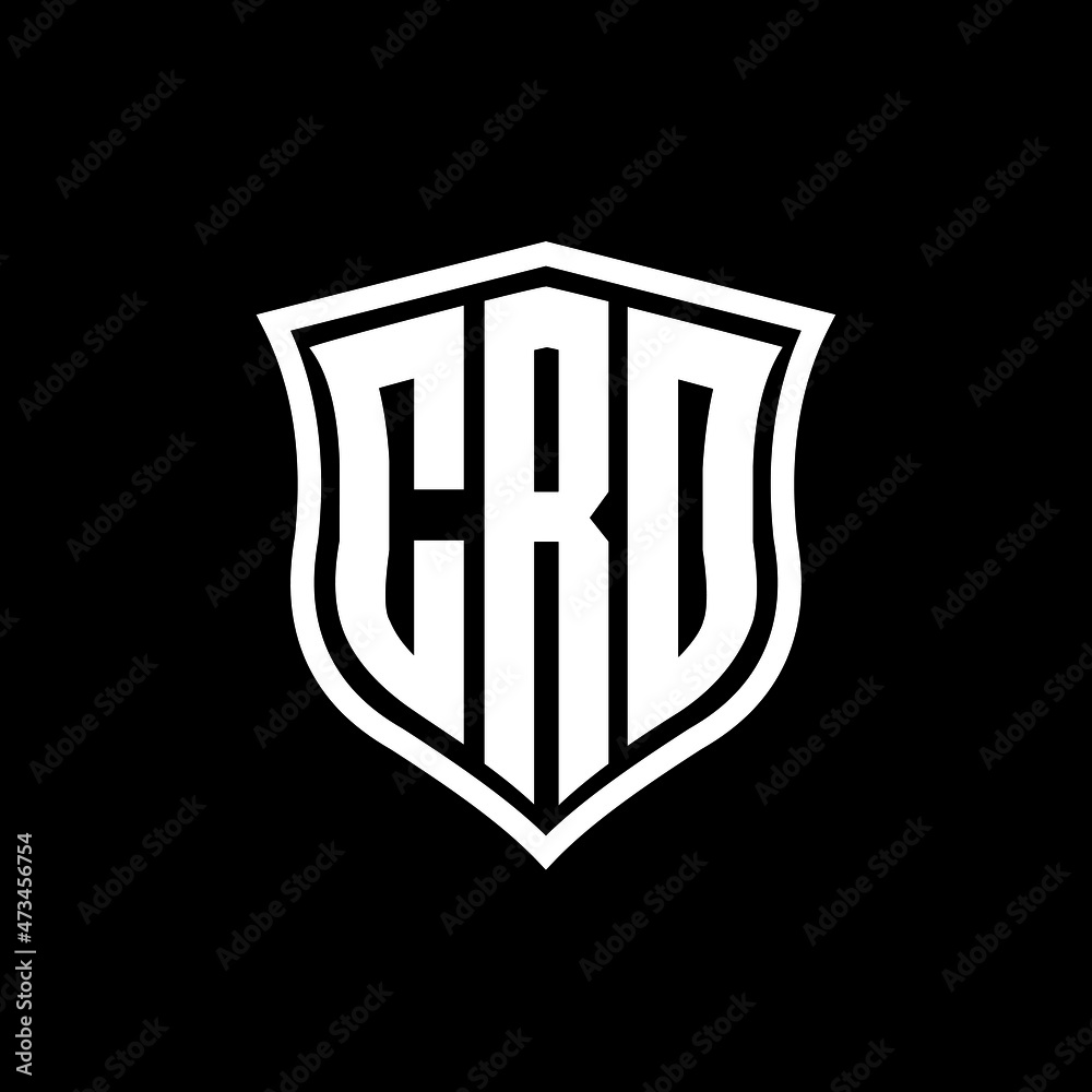CRD letter logo design with black background in illustrator, vector ...