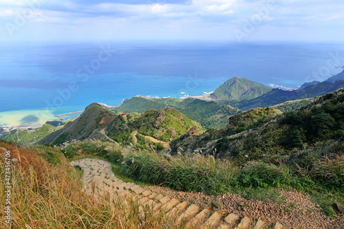 Teapot Mountain Trail near Jiufen old street in Taipei Taiwan photo