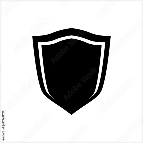 Shield, guard icon vector. Stencil filled flat sign. Vector stock illustration. EPS 10
