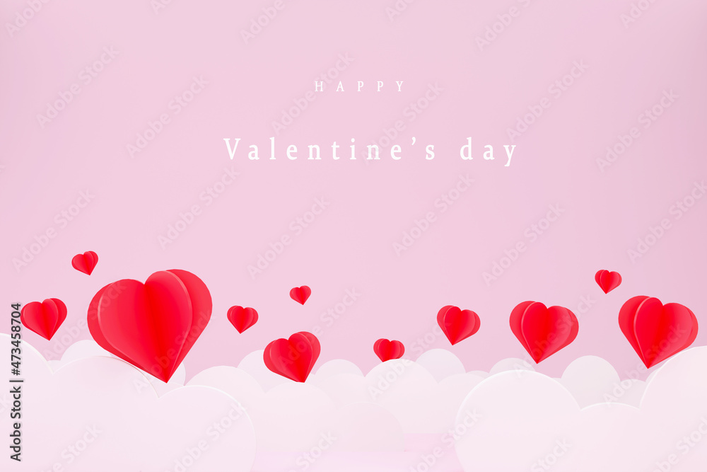 Valentines day background with heart paper . banners.Wallpaper.flyers, invitation, posters, brochure,