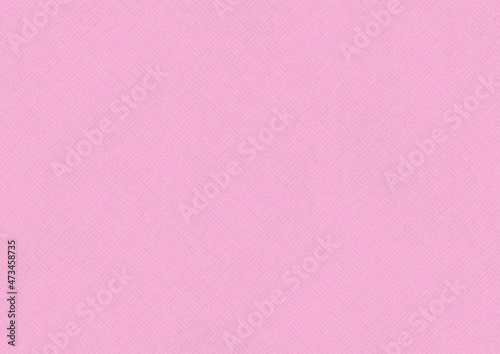 ピンク色の和柄模様（算木崩し）の和紙の質感のある背景