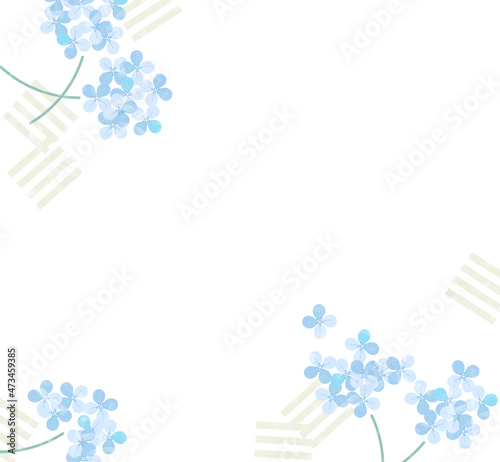 シンプルな花の背景素材　春　青色