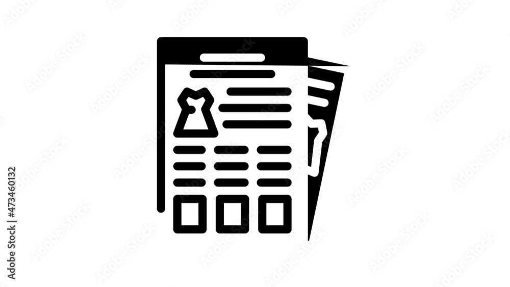 catalog stylist animated line icon catalog stylist sign. isolated on white background catalog stylist animated line icon catalog stylist sign. isolated on white background