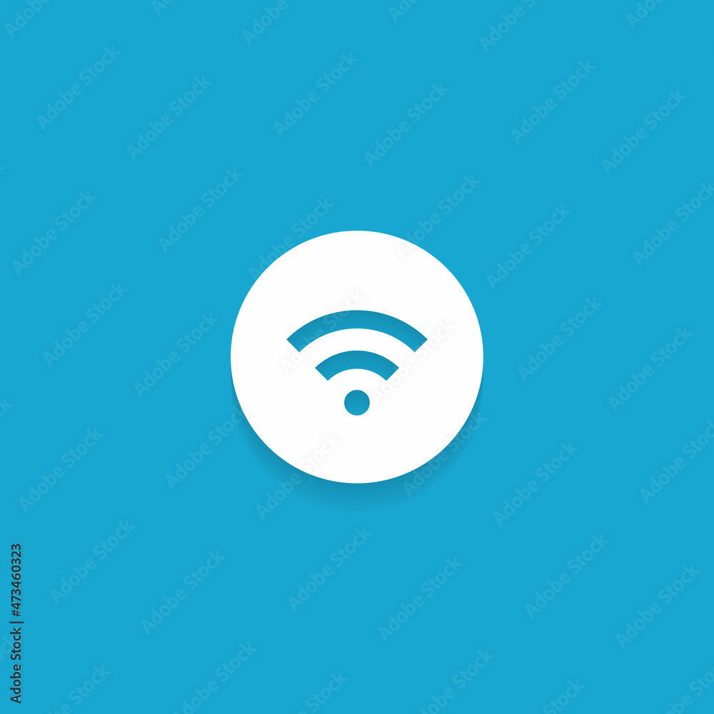 Wifi, Wireless Icon in Flat Style. Internet Signal Symbol Illustration Wifi, Wireless Icon in Flat Style. Internet Signal Symbol Illustration