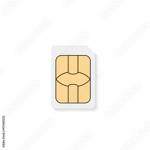 Nano SIM Card Icon Vector Isolated on White Background