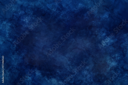 Abstract blue watercolor hand paint grunge paper texture background. dark blue watercolor abstract vector background for design. 
