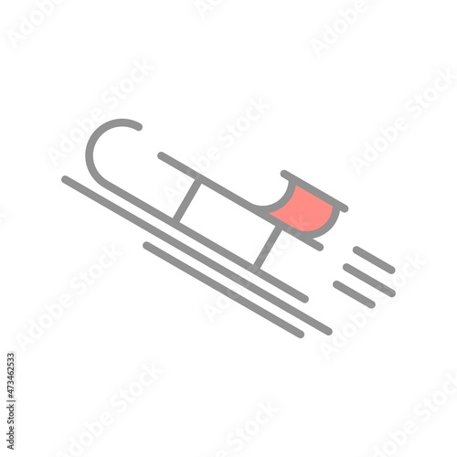 Sledge Filled Light Vector Icon Design