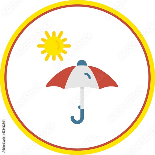 Weather Flat Circle Vector Icon Design