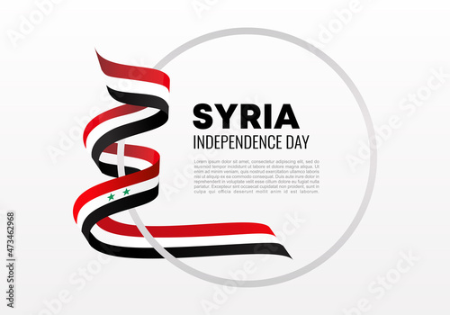 Syria independence day background banner poster for national celebration on April 11.