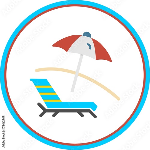 Swimwear Flat Circle Vector Icon Design