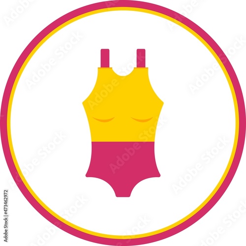 Swimwear Flat Circle Vector Icon Design