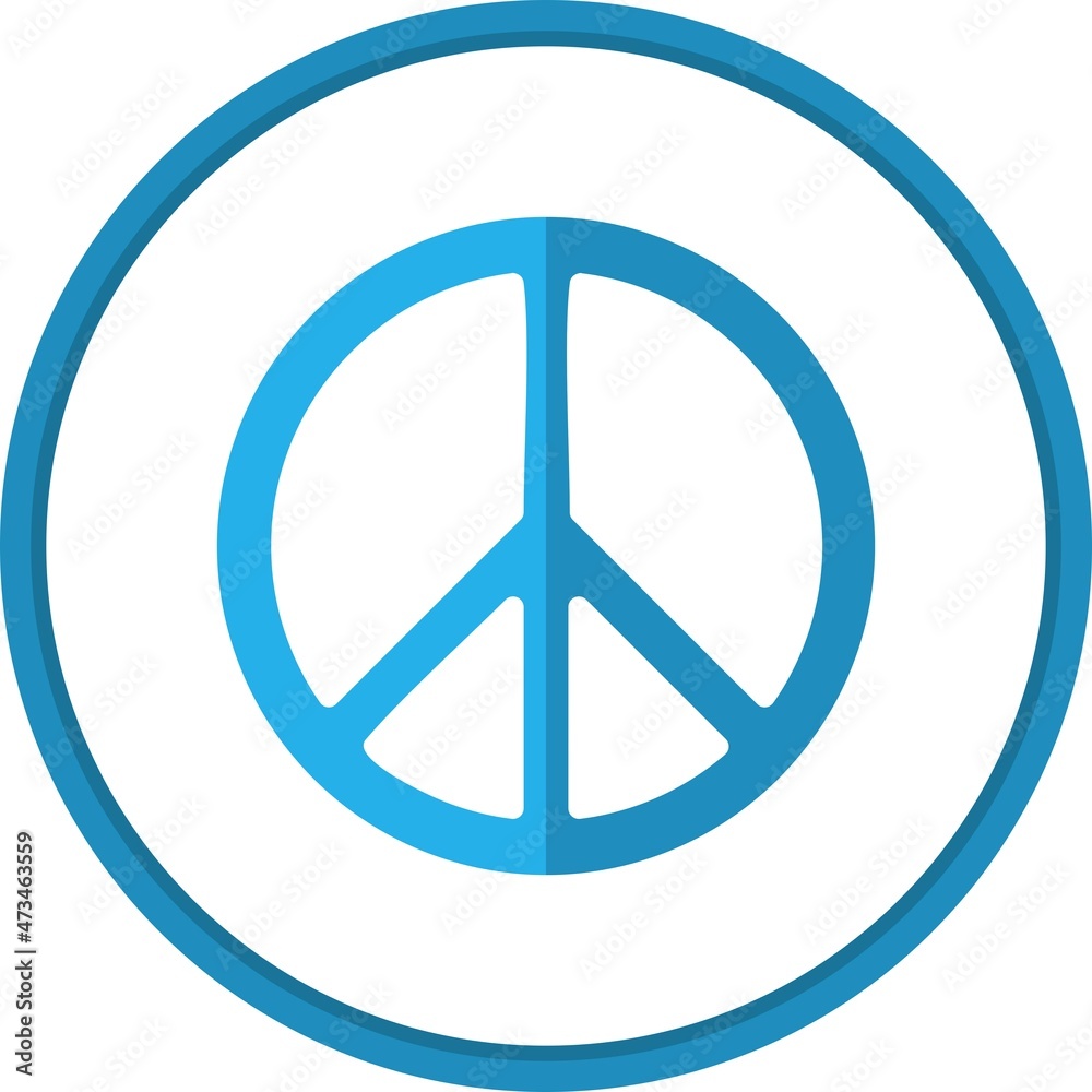 Fototapeta Peace Sign Flat Circle Vector Icon Design